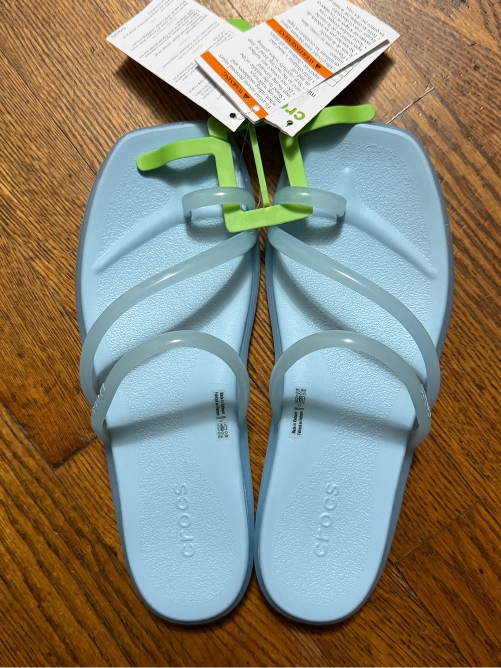 Crocs Miami Jelly Toe Loop Sandals Blue